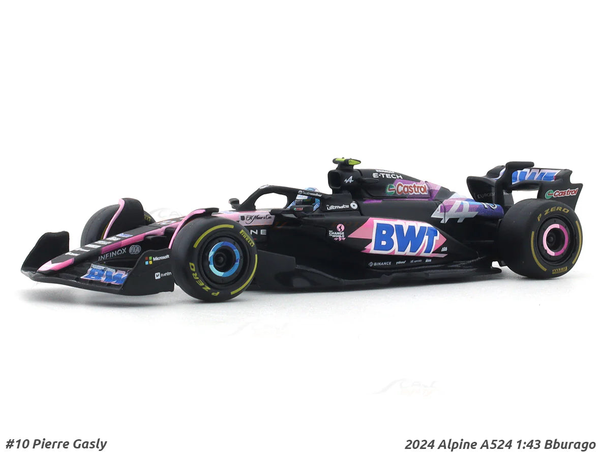 Pierre Gasly Alpine A524 2024 1:43 Bburago F1 Model diecast scale model car