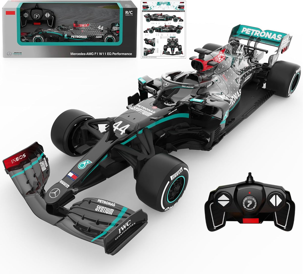Mercedes W11 1:18 Rastar Licensed RC Formula 1 Car diecast scale model car